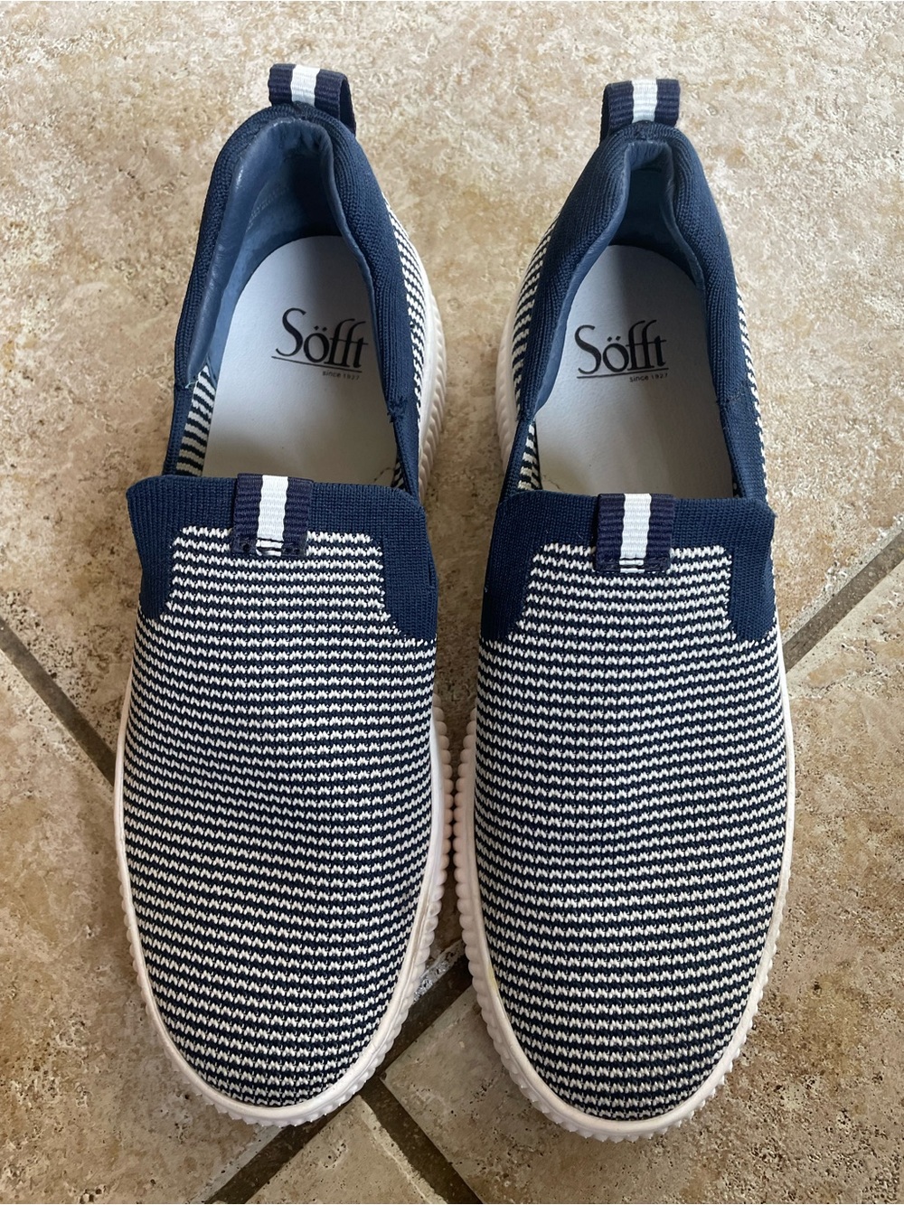 Women’s Navy/White Slip-On Sneakers